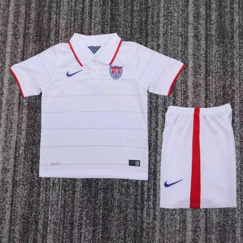 USA 2014 Retro United States National Team Home Football Shirt Kids Size