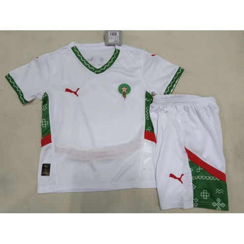 2025 Morocco National Team Away Football Shirt Kids Size