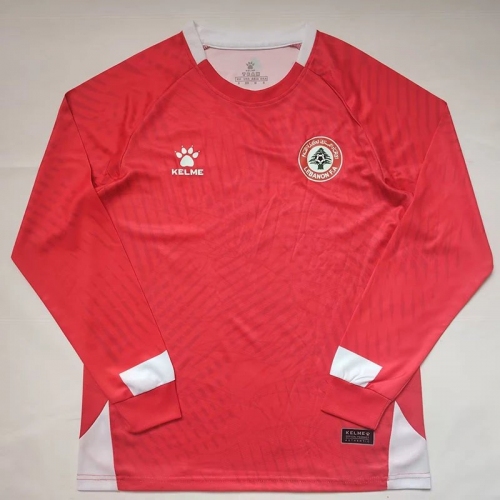 25/26 Lebanese Red Long Sleeve Fans Soccer Jersey