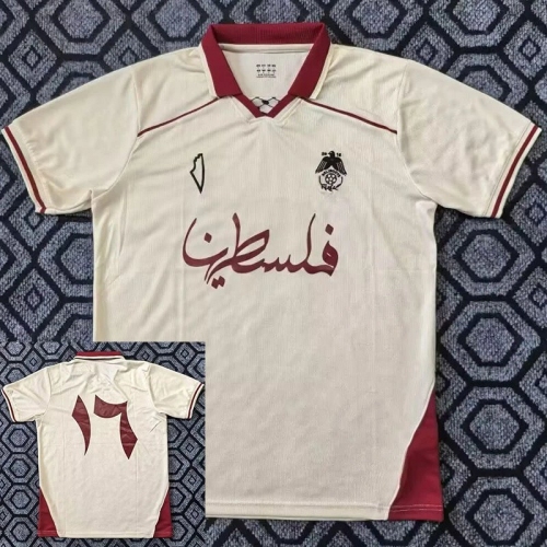 25/26 Palestine Arabic Special Edition Yellow &Red No#17 Fans Soccer Jersey(红领)
