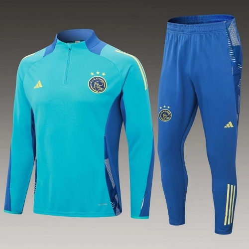 2024/2025 Ajax Half-Pull Training Suit Baby blue Football Shirt