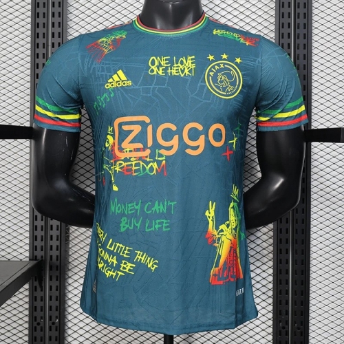 25/26 Ajax Graffiti Green Player Version Soccer Jersey