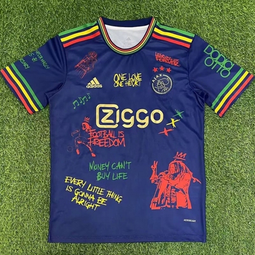 25/26 Ajax Royal Blue Graffiti Fans Soccer Jersey