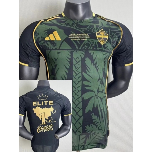 25/26 Al-Ahli Champion Edition Green Player Version Soccer Jersey