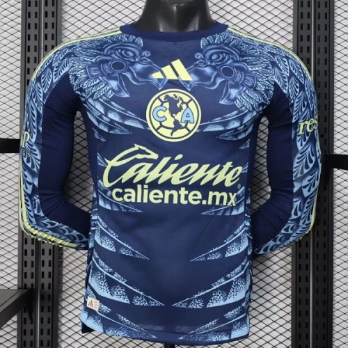 25/26 Club America Away Long Sleeve Player Version Soccer Jersey