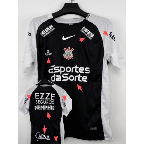 25/26 Corinthians Away Player Version Soccer Jersey(Print all sponsors、球员全广告）
