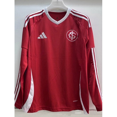 25/26 Internacional Home Long Sleeve Fans Soccer Jersey