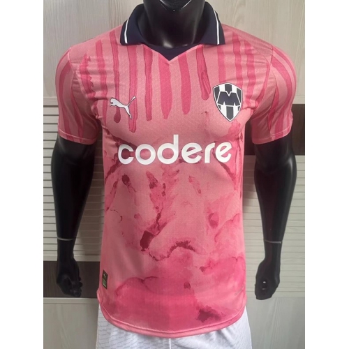 25/26 Monterrey Goalkeeper Pink Player Version Soccer Jersey