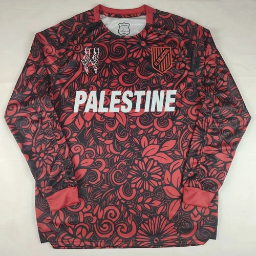25/26 Palestino Deportivo Black & Maroon Long Sleeve Soccer Jersey(英文版)