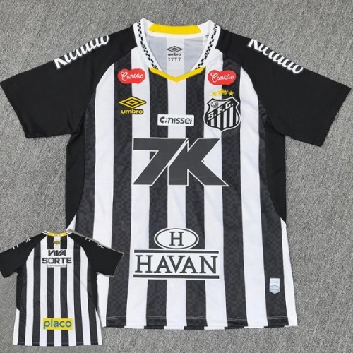 25/26 Santos FC Away Fans Soccer Jersey(Print All Sponsor)(新全广告)