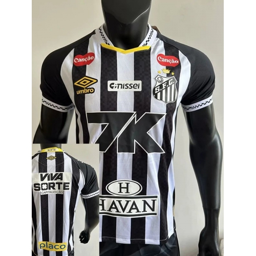 25/26 Santos FC Away Player Version Soccer Jersey(Print All Sponsor)(新全广告)