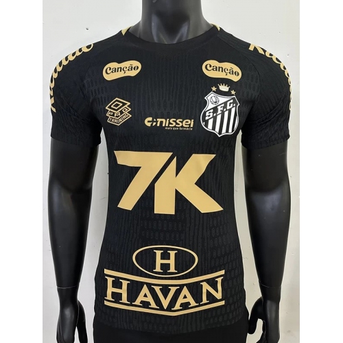 25/26 Santos FC Special Edition Black Player Version Soccer Jersey
