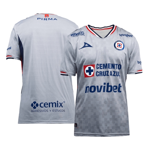 Cruz Azul Away Soccer Jersey 2025-26 Gray Fan version