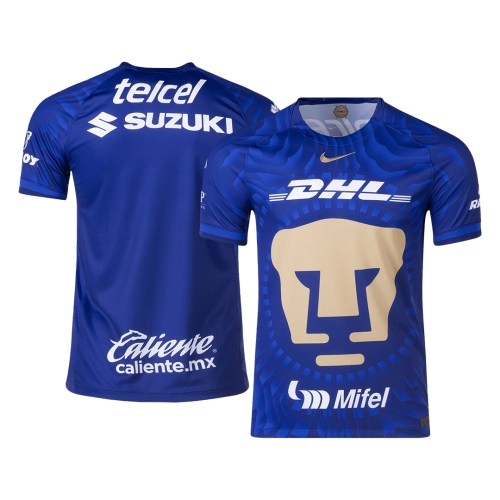 Pumas UNAM Away Soccer Blue Jersey 2025-26 Fan version