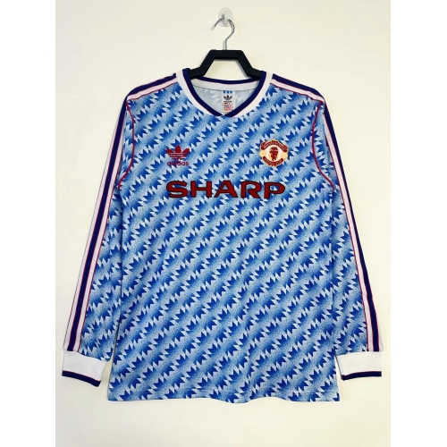 1990/1992 Long Sleeve Retro Manchester United Away Football Shirt