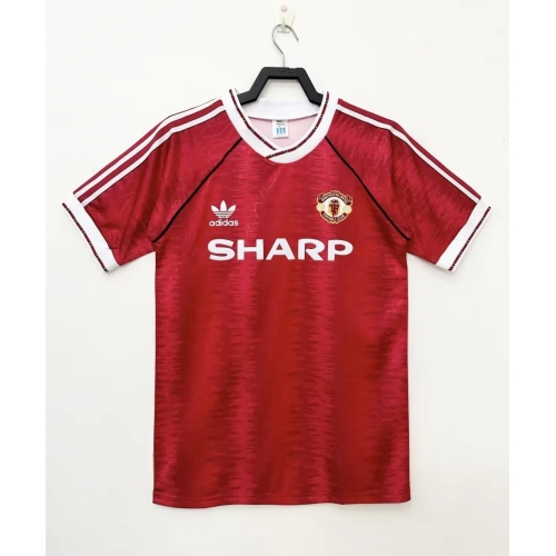 1990/1992 Retro Manchester United Home Football Shirt