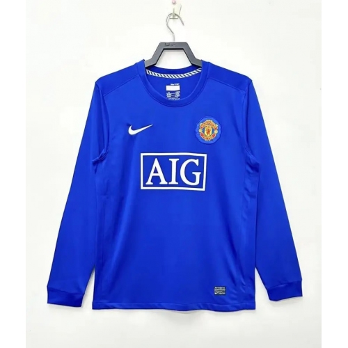 2008/2009 Retro Long Sleeve Manchester United Third Away Football Shirt