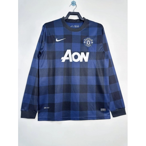 2013/2014 Long Sleeves Retro Manchester United Away Football Shirt