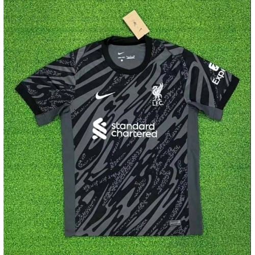 2024/2025 Liverpool Goalkeeper Black Soccer Jersey