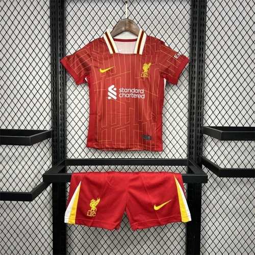 2024/2025 Liverpool Home Soccer Jersey Kids Size