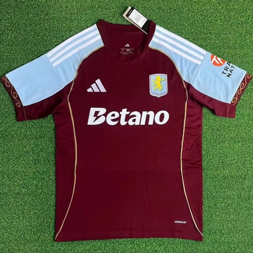 25/26 Aston Villa Home Fans Soccer Jersey