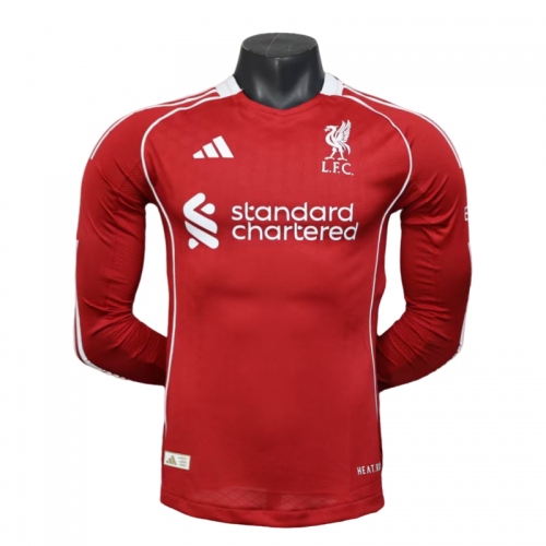 Liverpool Long Sleeve Home Jersey Player version 25/26