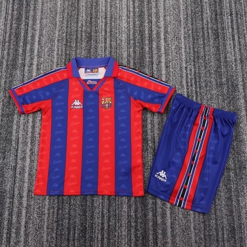 1996/1997 Retro Barcelona Football Shirt Home Kids Size