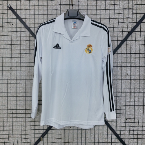 2002/2003 Retro Long Sleeve Real Madrid Champions League Edition Home Football Shirt