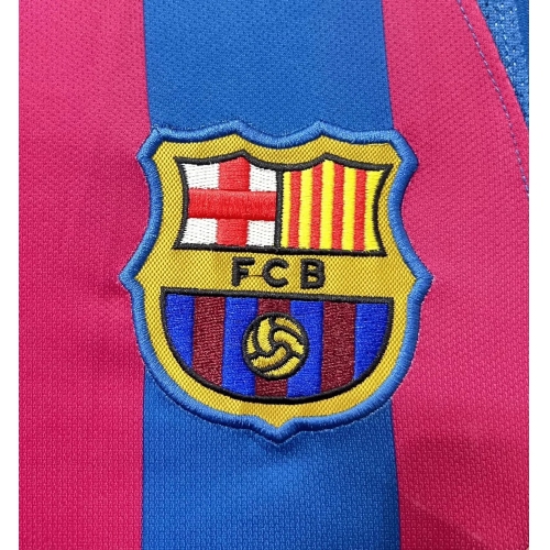 2005/06 Barcelona Retro Long Sleeve UCL Edition Home Jersey