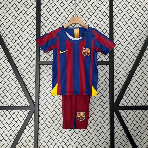 2005/2006 Retro Barcelona Home Football Shirt Kids Size