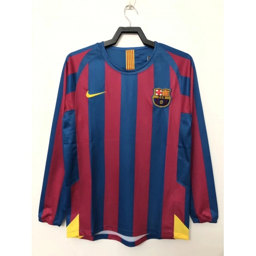2005/2006 Retro Long Sleeve Barcelona Home League Edition Football Shirt
