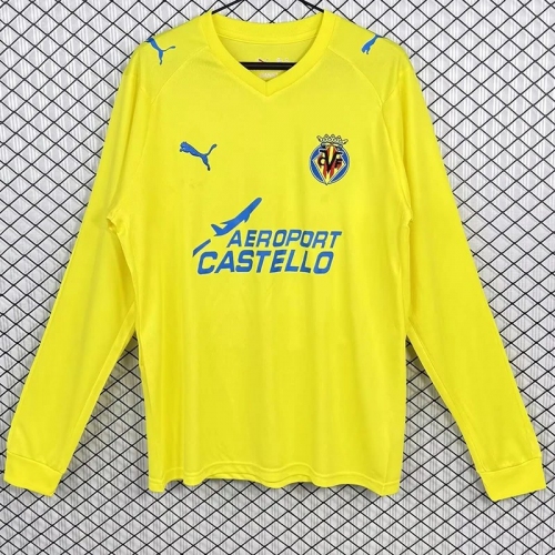 2008/2009 Villarreal Home Long Sleeve Retro Soccer Jersey
