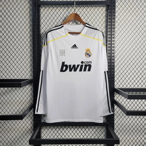 2009/2010 Retro Long Sleeve Real Madrid Home Football Shirt