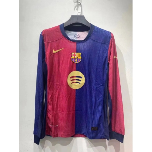 2024/2025 Long Sleeve Barcelona Home Football Shirt