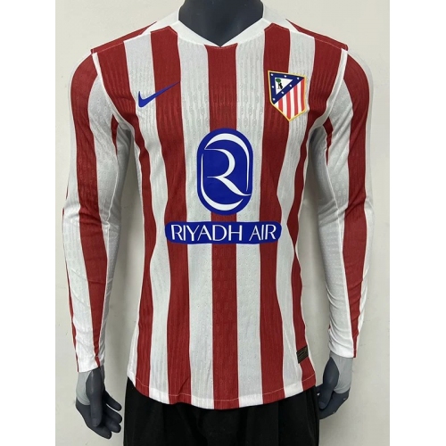 25/26 ATM Home Player Version Long Sleeve Soccer Jersey