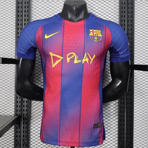 25/26 BAR Home Player Version Soccer Jersey(play新广告)