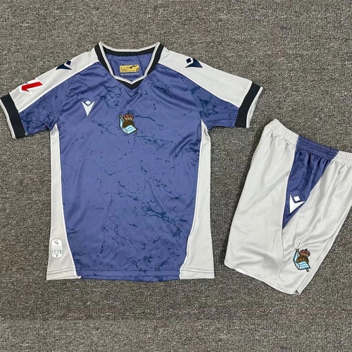 25/26 Real Sociedad Away Kids Soccer Jersey