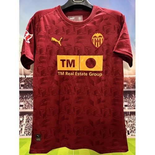 25/26 Valencia Away Fans Soccer Jersey (广告版)
