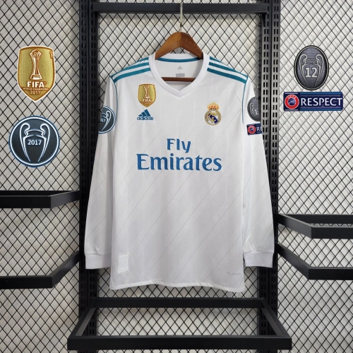 Real Madrid 2017 L/S Home Shirt
