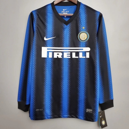 2010/2011 INT Home Long Sleeve Retro Soccer Jersey
