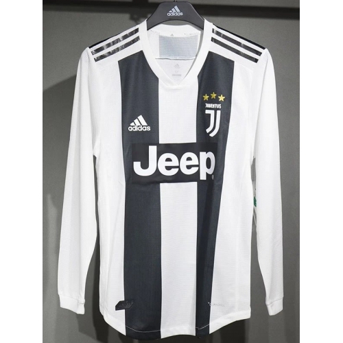 2018/2019 JUV Home Player Version Long Sleeve Retro Soccer Jersey(球员长袖)
