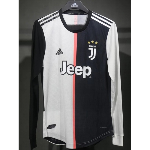 2019/2020 JUV Home Player Version Long Sleeve Retro Soccer Jersey长袖球员