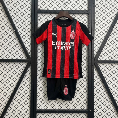 2025/2026 AC Milan Home Football Shirt Kids Size