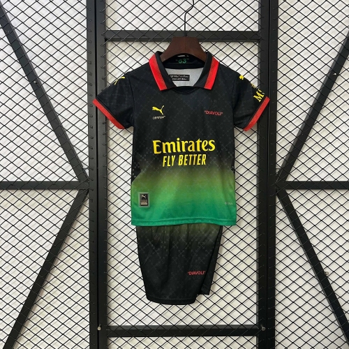2025/2026 AC Milan Special Edition Black Football Shirt Kids Size
