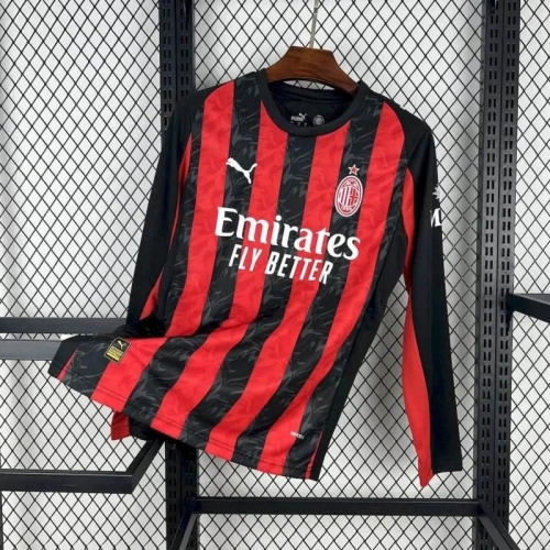 2025/2026 Long Sleeve AC Milan Home Football Shirt