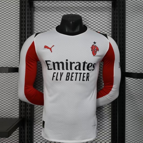 2025/2026 Long Sleeve Player Version AC Milan Away Football Shirt