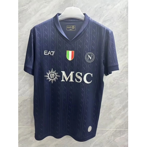 2025/2026 Napoli Champions League Edition Cyan Soccer Jersey