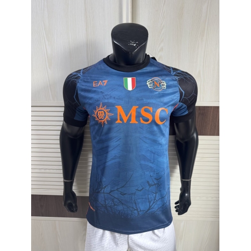 2025/2026 Player Version Napoli Halloween Blue Soccer Jersey