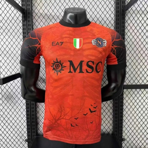 2025/2026 Player Version Napoli Halloween Orange Soccer Jersey