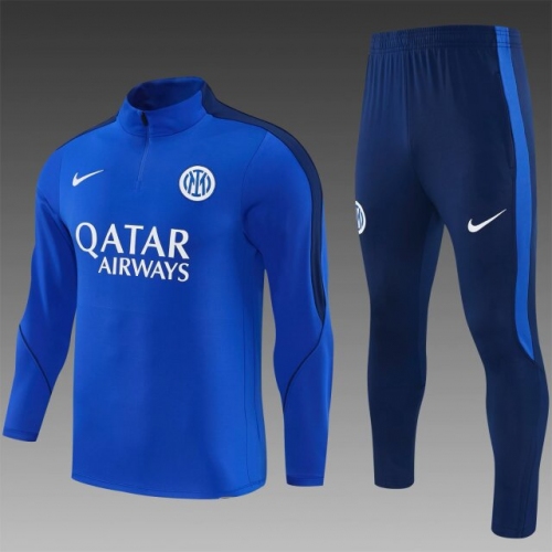 2026/2027 Inter Milan Half-Pull Training Suit Blue Football Jersey